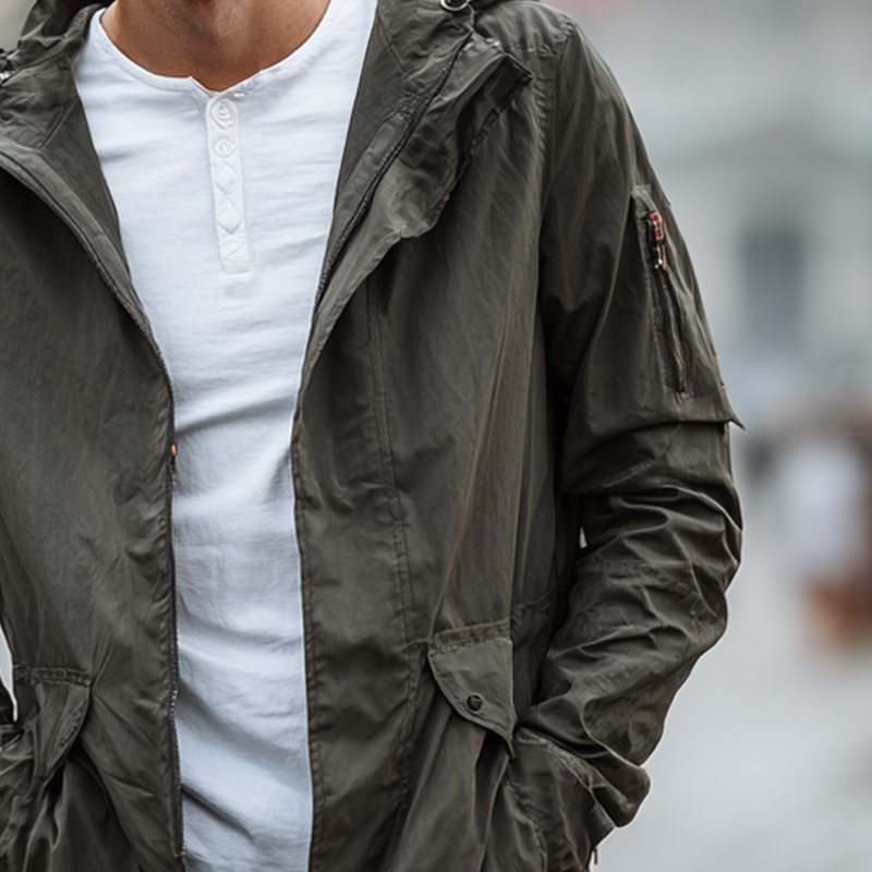 Men's Solid Color Thin Casual Hooded Jacket MTA0168H0X