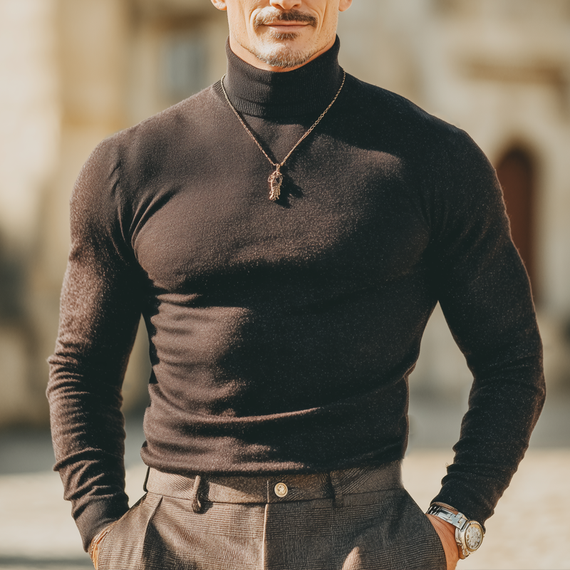 Men's Classic Business-style Stretch Turtleneck Sweater MTA1582I9U MTA1582I9U