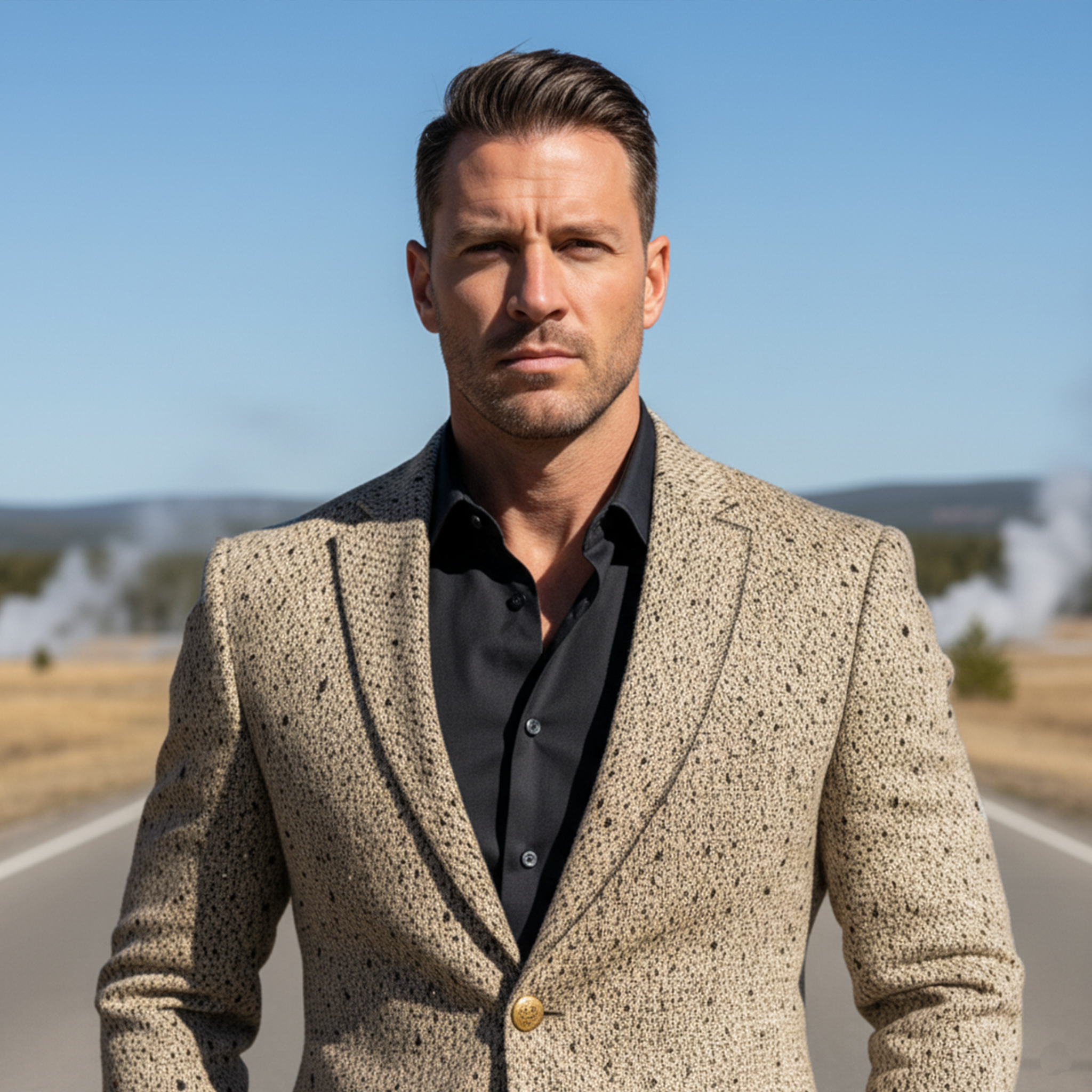 Men's Classic Retro Woolen Texture Single-breasted Slim-fit Blazer MTA1567I3K