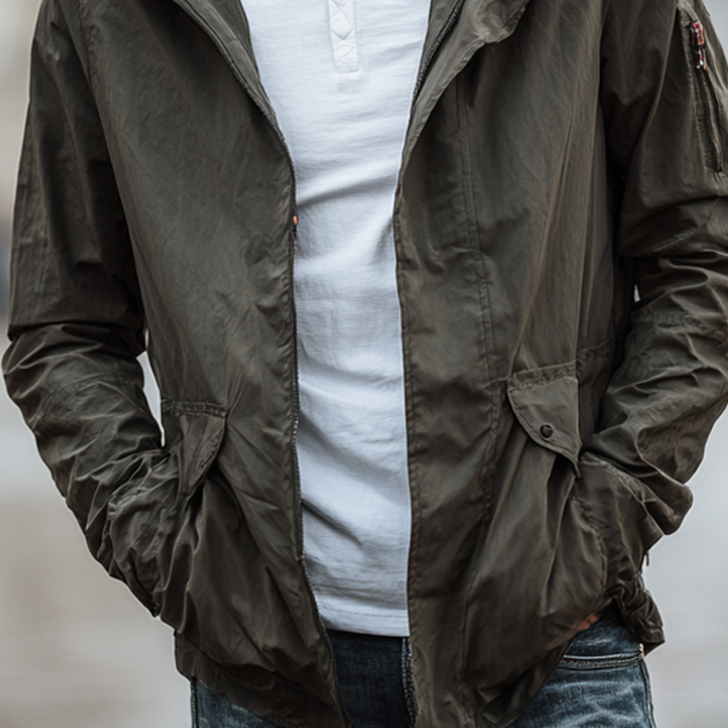 Men's Solid Color Thin Casual Hooded Jacket MTA0168H0X
