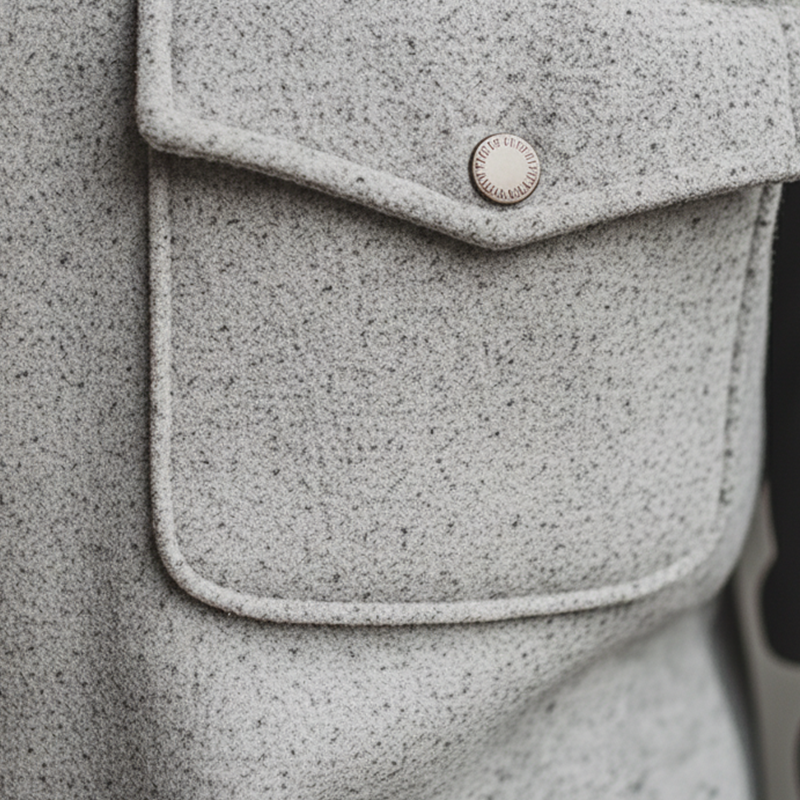 Men's Winter Faux Wool PU Patchwork Jacket With Fur Collar MTA1770K8P