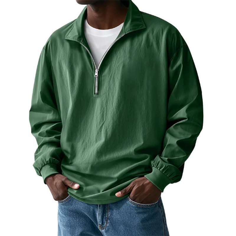 Men's Solid Color Textured Thin Long-Sleeved Jacket MTA3051G7P