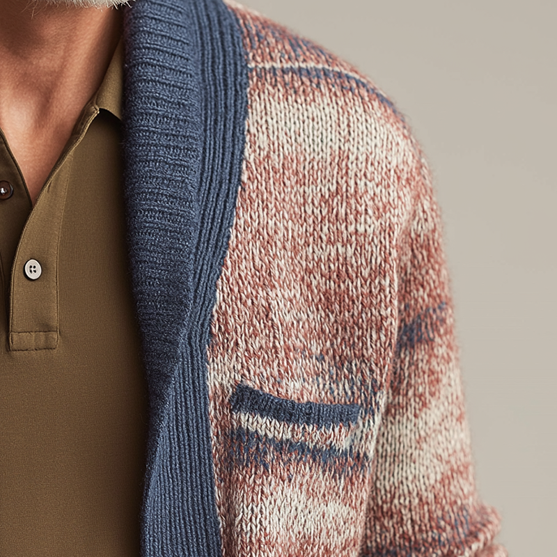 Men's Fall Fashion Gradient Knitted Cardigan MTA0874H3P