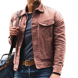 Men's Vintage Casual Lapel Long Sleeve Jacket 53860217M