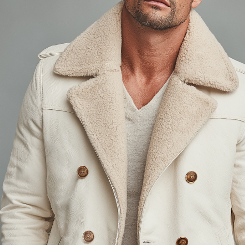 Men's Retro Casual Plush Warm Lapel Cotton Jacket MTA2277I1TO
