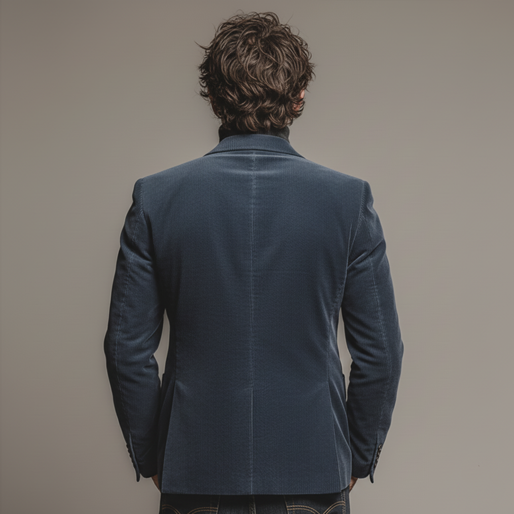 Men's Classic Retro Western Style Embroidered Corduroy Single-breasted Blazer MTA1198K7K