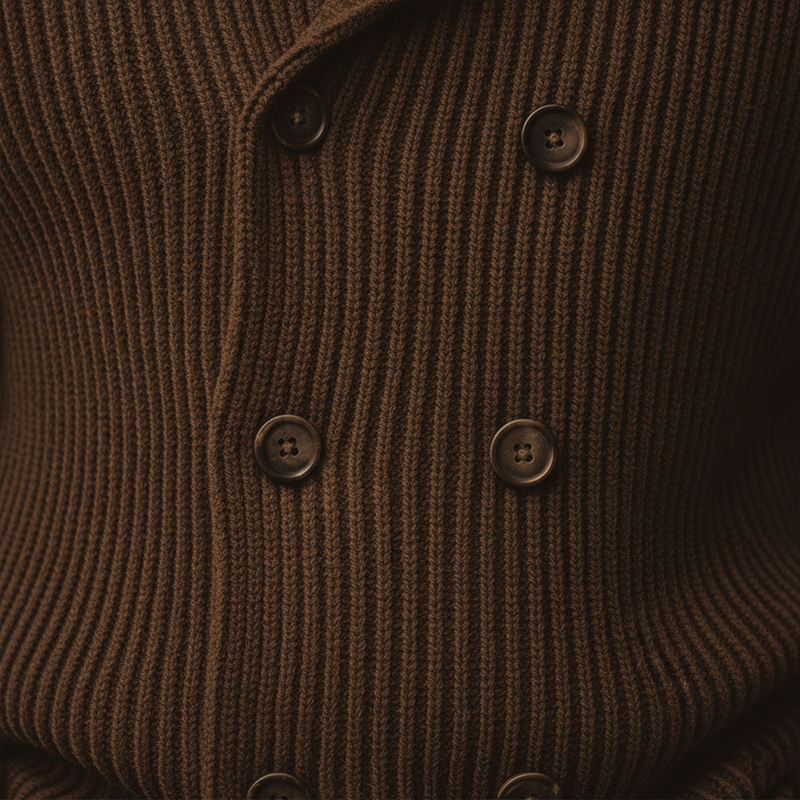 Men's Winter Fashion Double-breasted Cotton Knitted Casual Cardigan MTA2240J3P