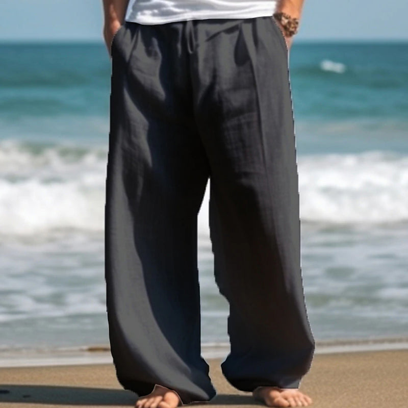 Men's Outdoor Casual Beach Solid Color Pants 64358226X