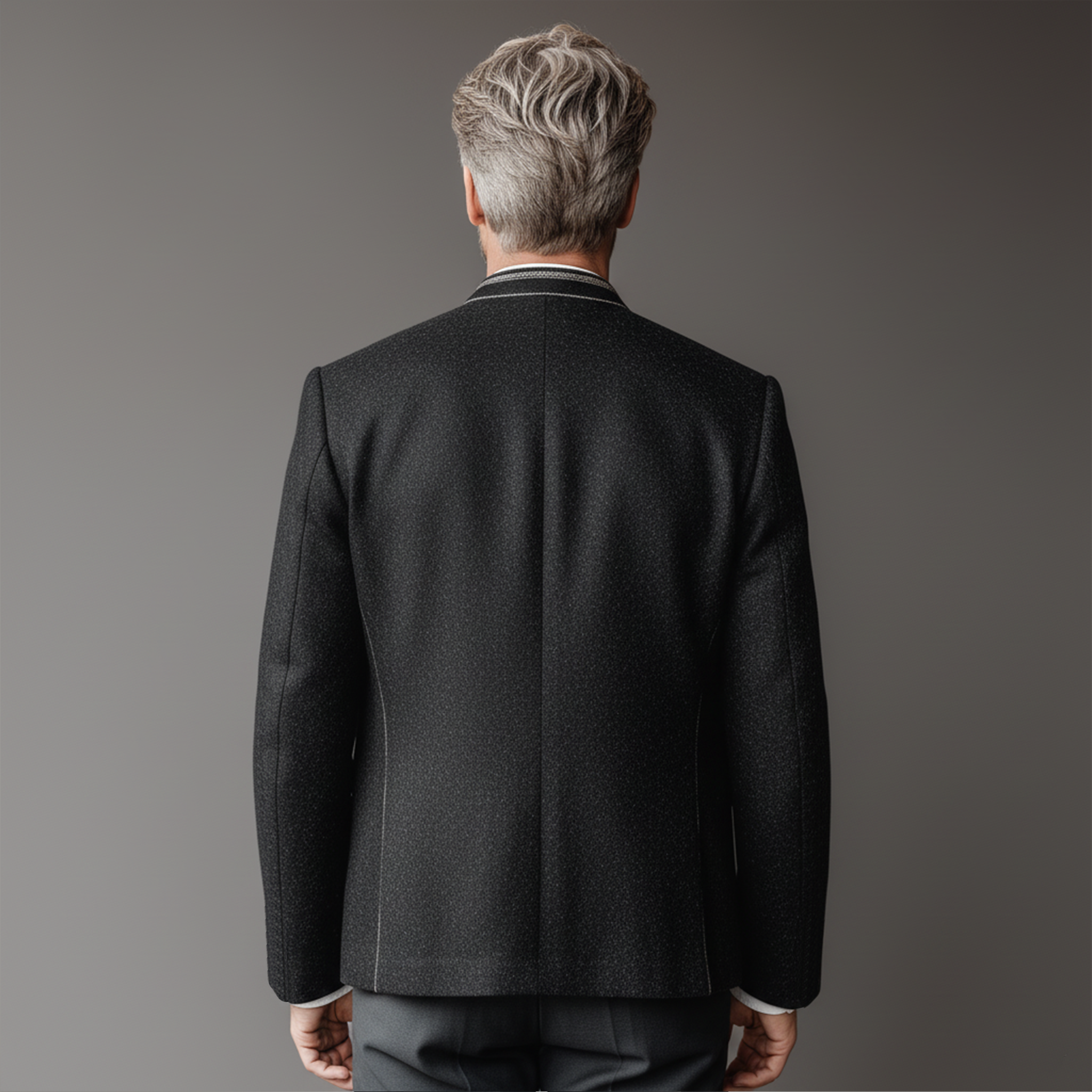 Men's Classic Retro Stand Collar Embroidered Faux Woolen Jacket MTA2354I5K