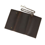 Men's Genuine Leather Vintage Chain Anti-Theft Clutch Bag 84695625U