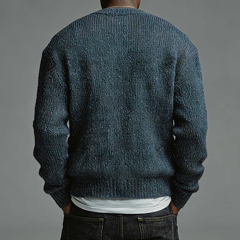 Men's Retro Casual Knitted Floral Embroidered Button Cardigan MTA2970K6TO