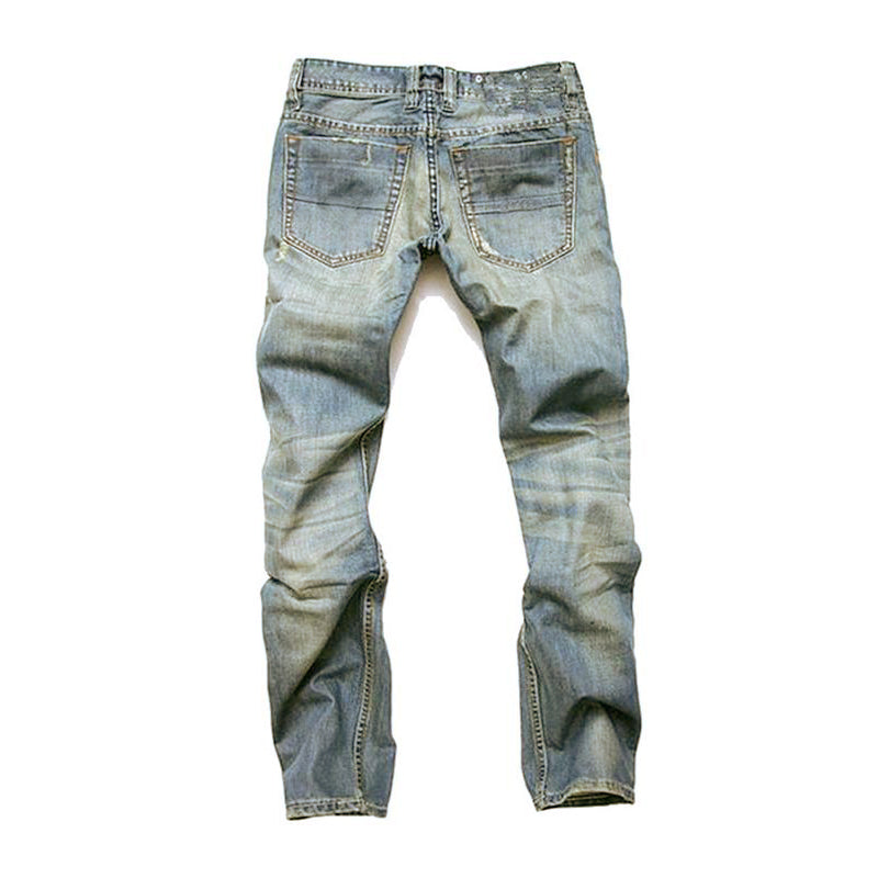 Lässige verwaschene Skinny Jeans mit Distressed-Taschen für Herren 74546419M