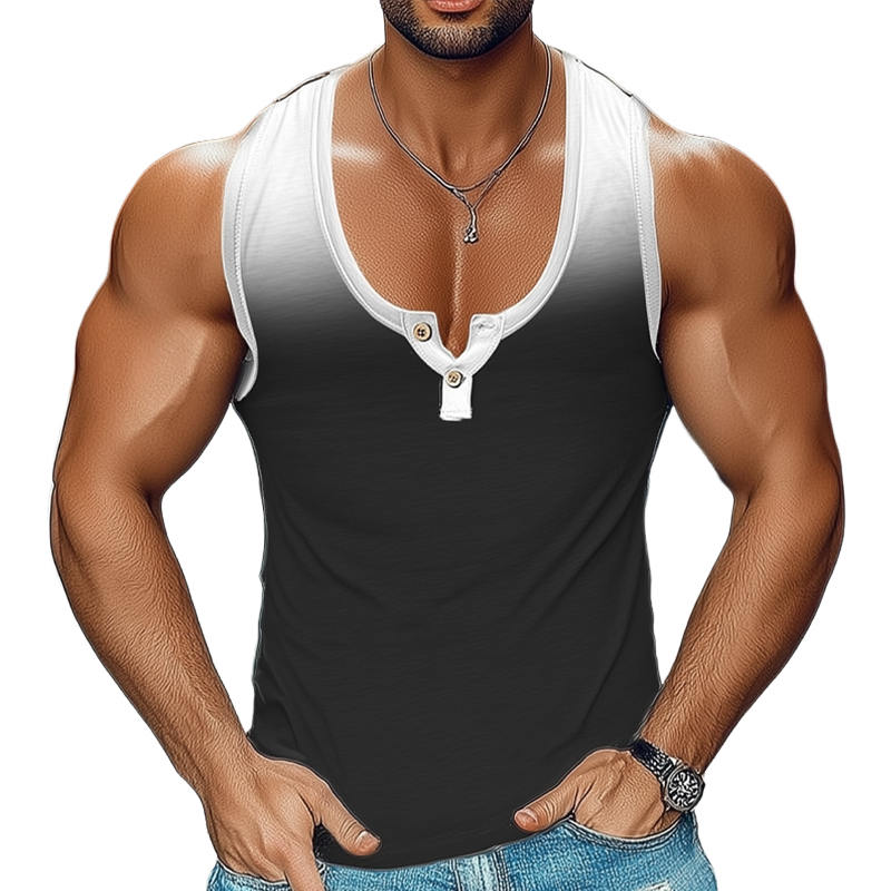 Men's Gradient Printed Sports Tank Top MTA1152G6X