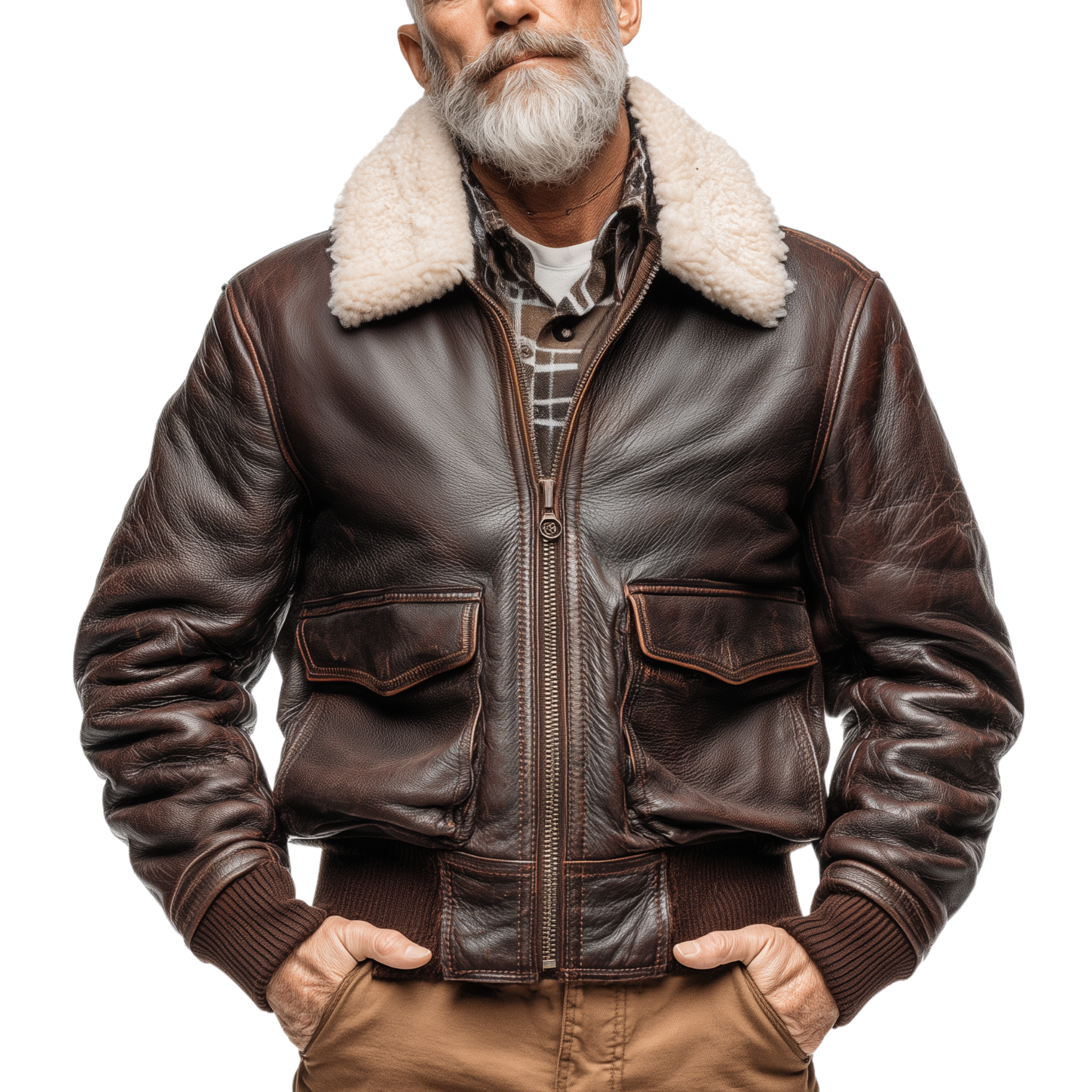 Men's Classic Retro Western Tough Style Detachable Fur Collar Zipper PU Leather Jacket MTA0901J7K