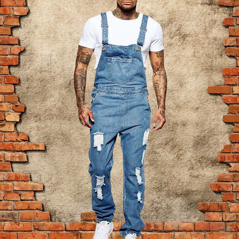 Lässiger zerrissener Jeans-Overall für Herren 40221493M