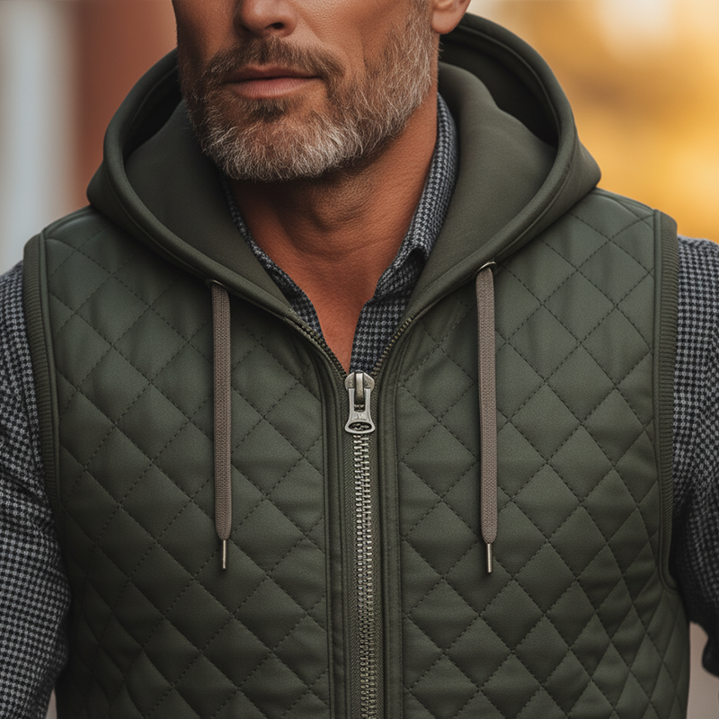 Men's Winter Fashion Quilted Hooded Sleeveless Vest MTA2874K6P