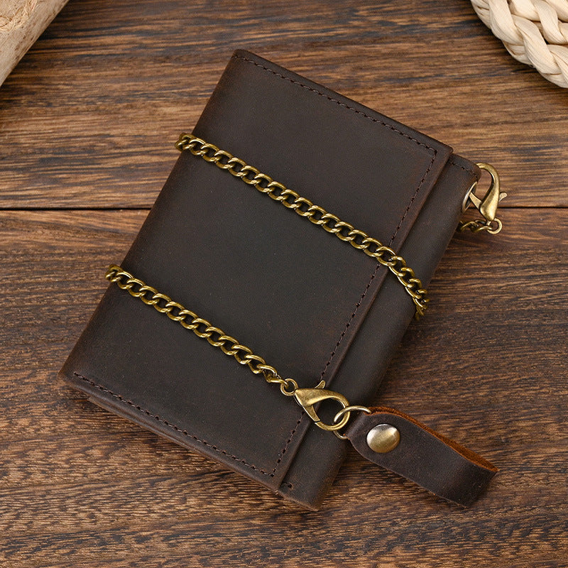 Men's Vintage Trifold Casual Genuine Leather Wallet 84024666X