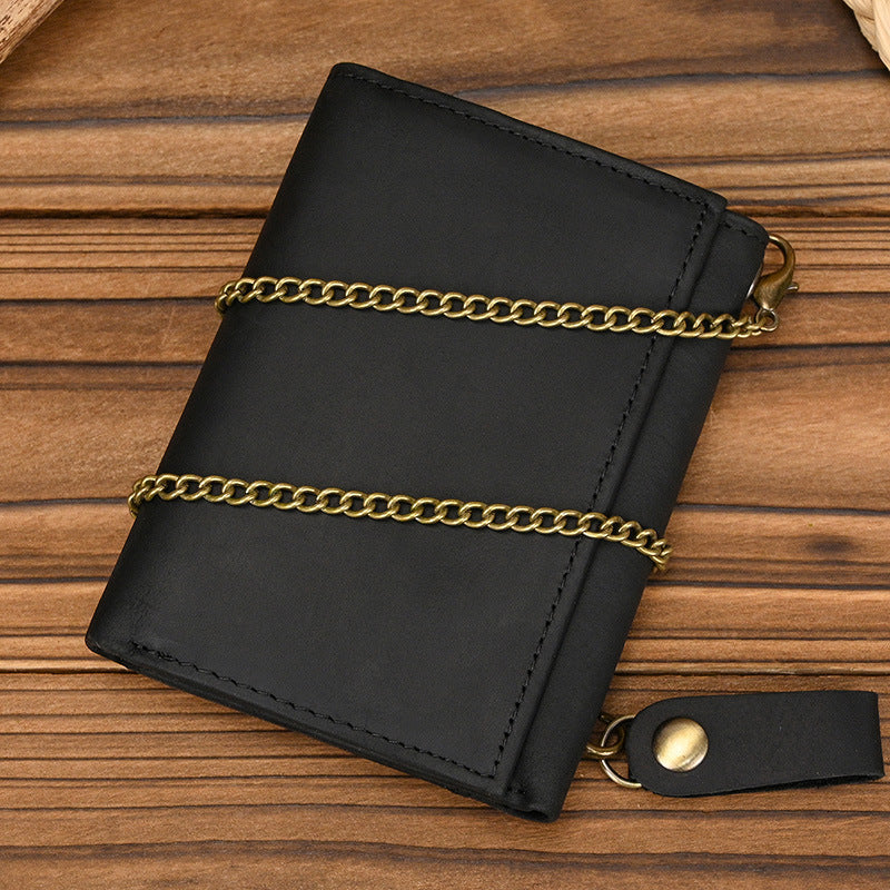 Vintage Trifold Casual ekte skinnlommebok 84024666X for menn