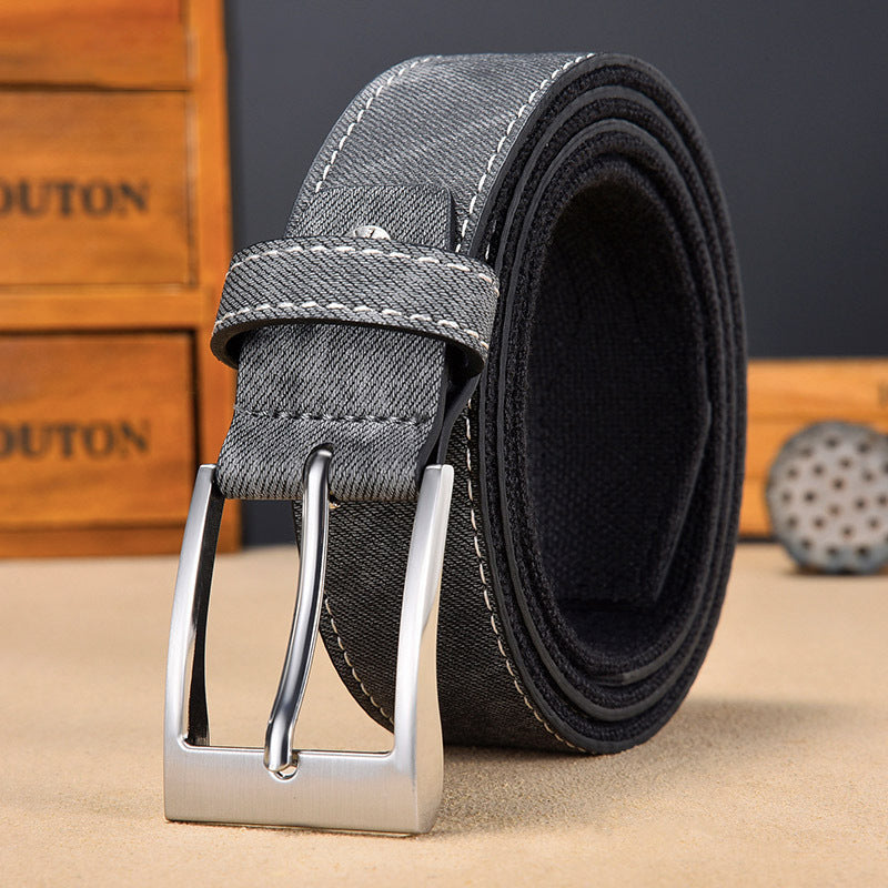 Men's Versatile Vintage Canvas Patchwork Belt 02184205U