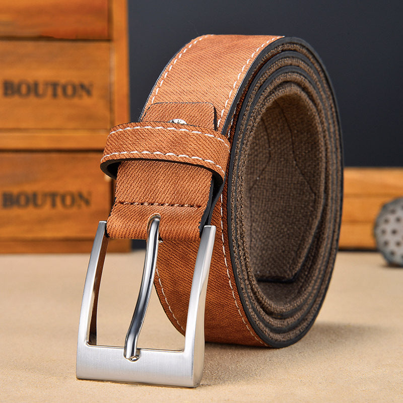 Men's Versatile Vintage Canvas Patchwork Belt 02184205U