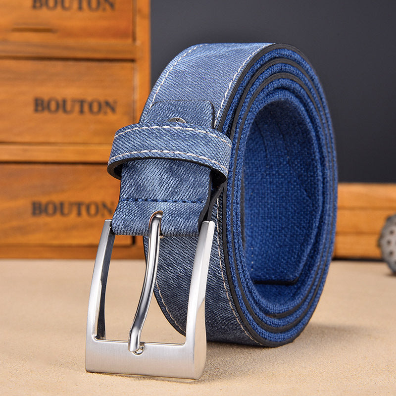 Men's Versatile Vintage Canvas Patchwork Belt 02184205U