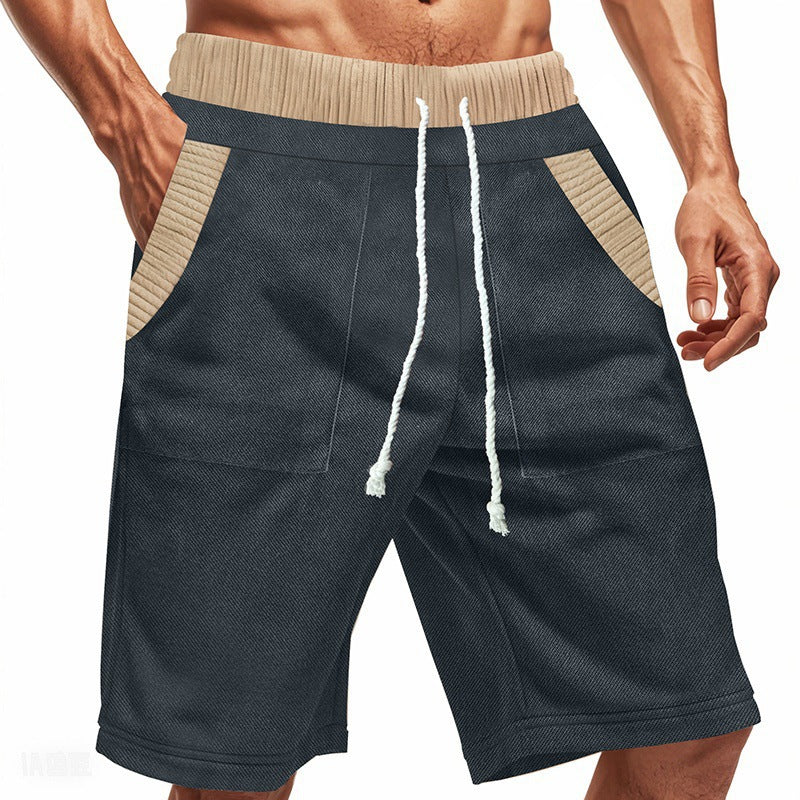 Men's Contrast Paneled Elasticated Shorts MTA1742C1X