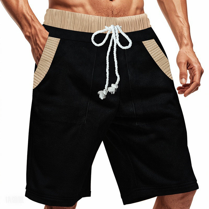 Men's Contrast Paneled Elasticated Shorts MTA1742C1X