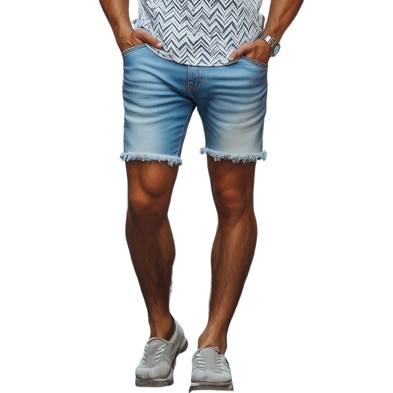 Men's Classic Casual Denim Washed Shorts MTA1744C6K