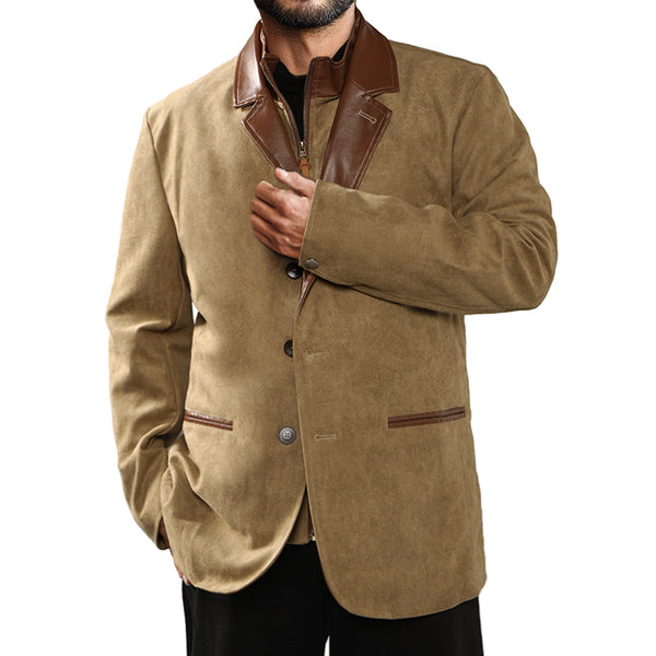 Men's Autumn Vintage Buckskin Jacket MTA2225C0TO