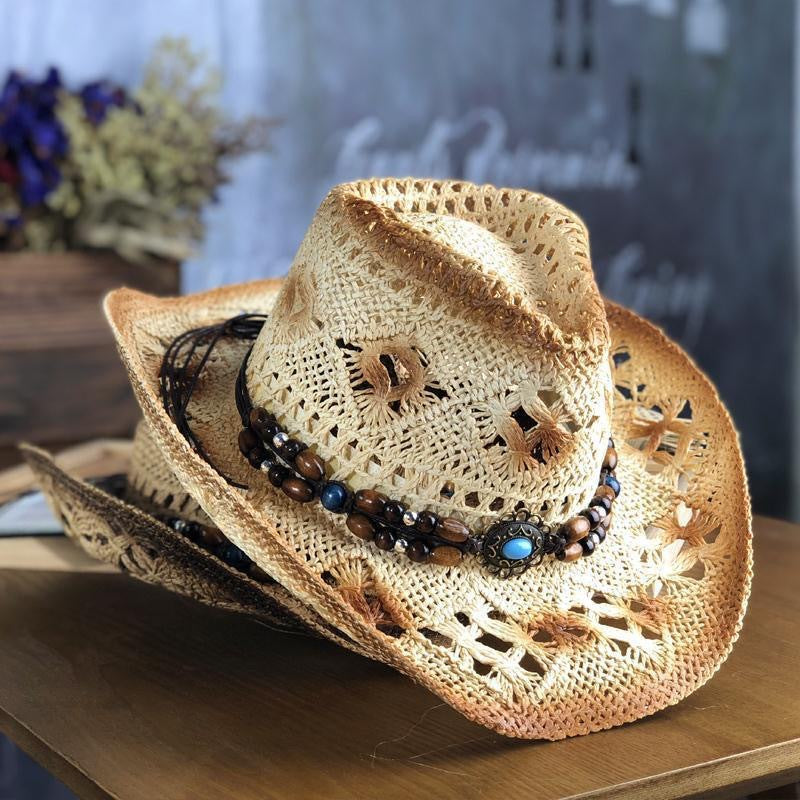 Men's Western Cowboy Casual Wide Brim Sun Hat 20896227U