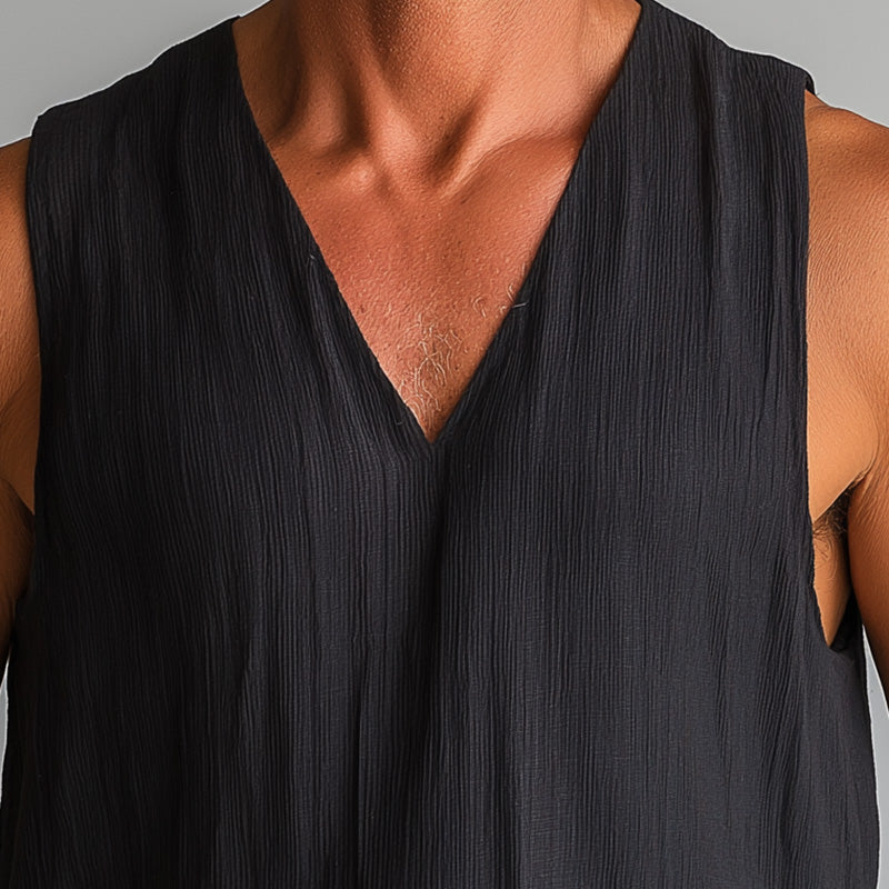 Men's Summer Fashion Classic Comfortable Textured Fabric Tank Top MTA1875D7P