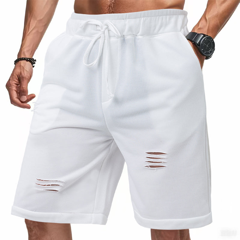 Herre Ripped Casual Ensfarget sportsshorts MTA1736D8X