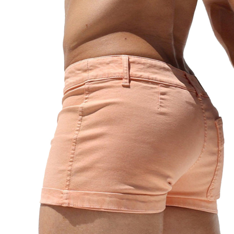 Men's Summer Basic Solid Color Slim-fit Shorts MTA1776D0U
