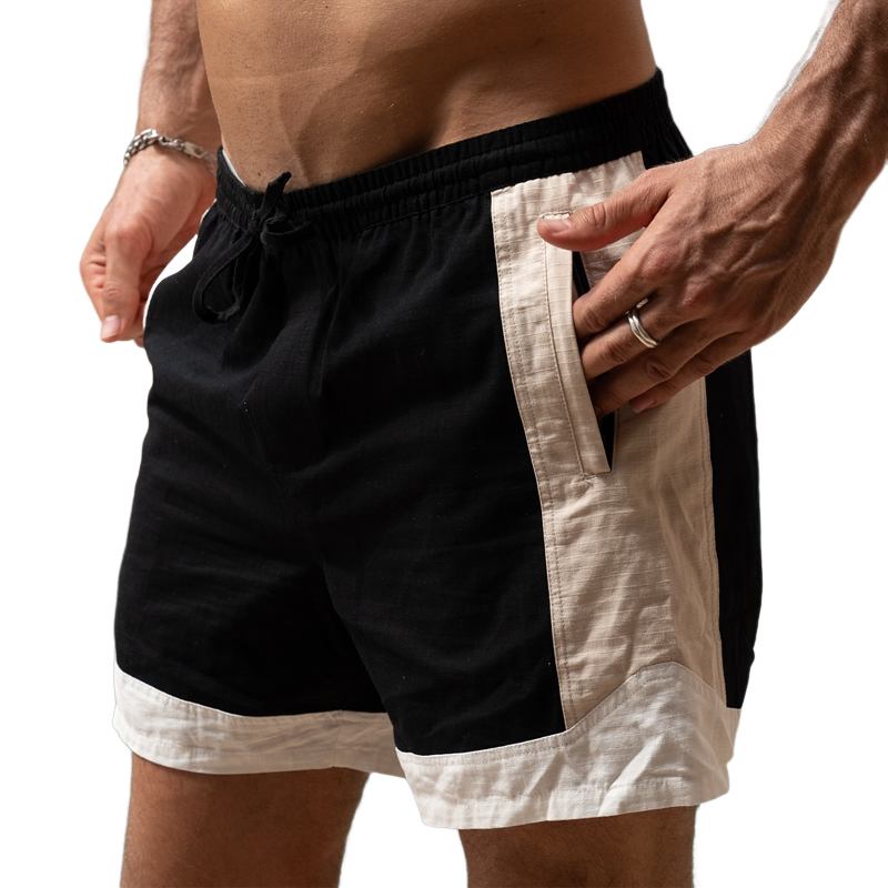 Menn Colorblock Elastisk midje Uformelle sportsshorts MTA1810D7Z