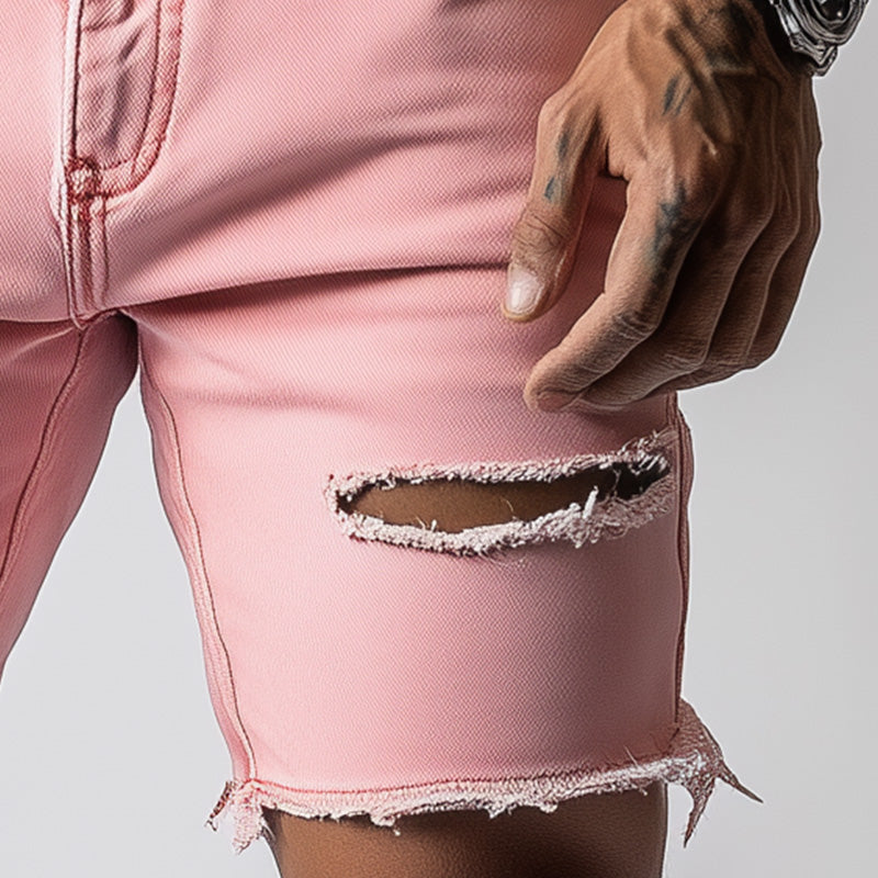 Sommermote for menn Slim Ripped denimshorts MTA2329D3P