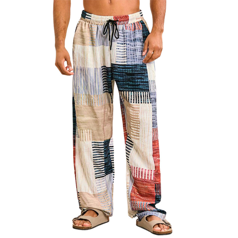 Men's Printed Resort Elastic Casual Pants MTA2370D3X