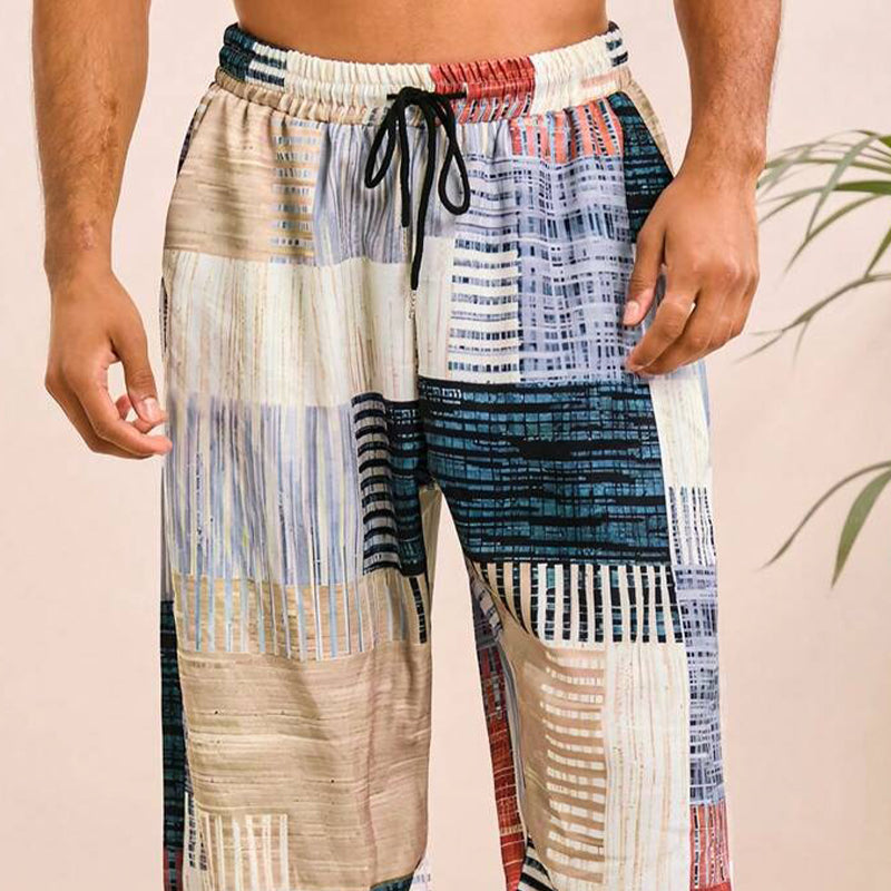 Men's Printed Resort Elastic Casual Pants MTA2370D3X