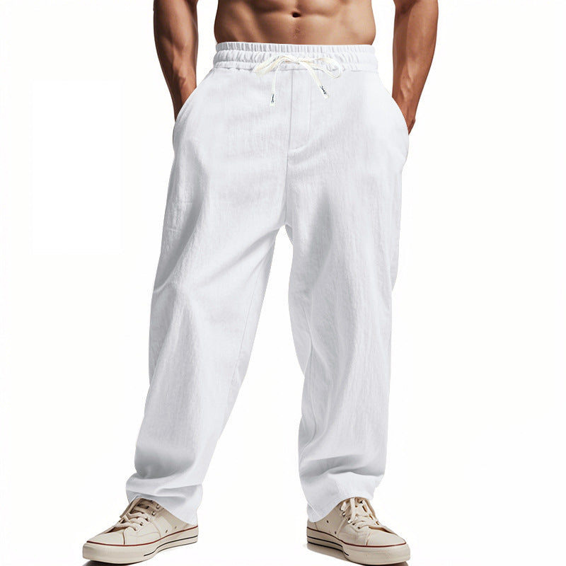 Men's Summer Loose Solid Color Casual Pants MTA2100D5X
