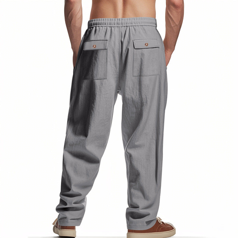 Men's Summer Loose Solid Color Casual Pants MTA2100D5X