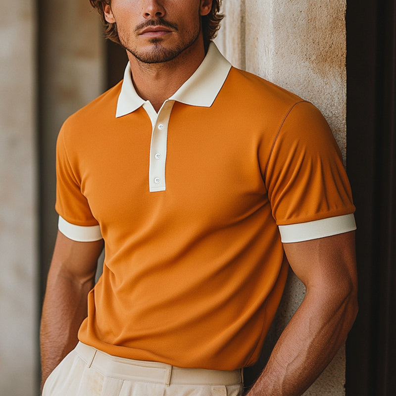 Men's Summer Classic POLO Collar Short Sleeve T-Shirt MTA2495D1U
