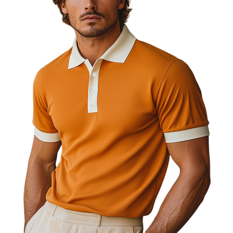 Men's Summer Classic POLO Collar Short Sleeve T-Shirt MTA2495D1U