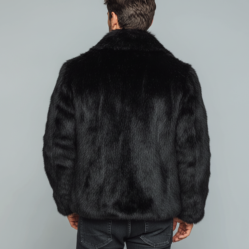 Men's Winter Warm Faux Fleece Mink Zip-up Jacket MTA1208K3U