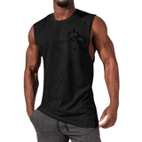 Men's Casual Sports Printed Round Neck Tank Top 12305907X