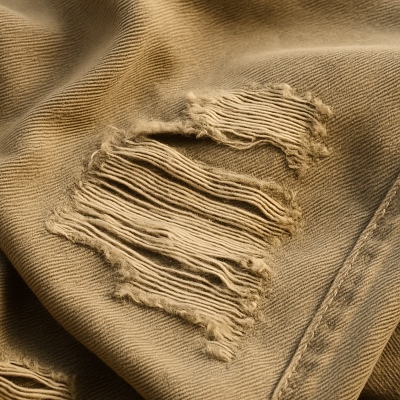 Men's Vintage Fashion Khaki Ripped Jeans MTA0968I8U