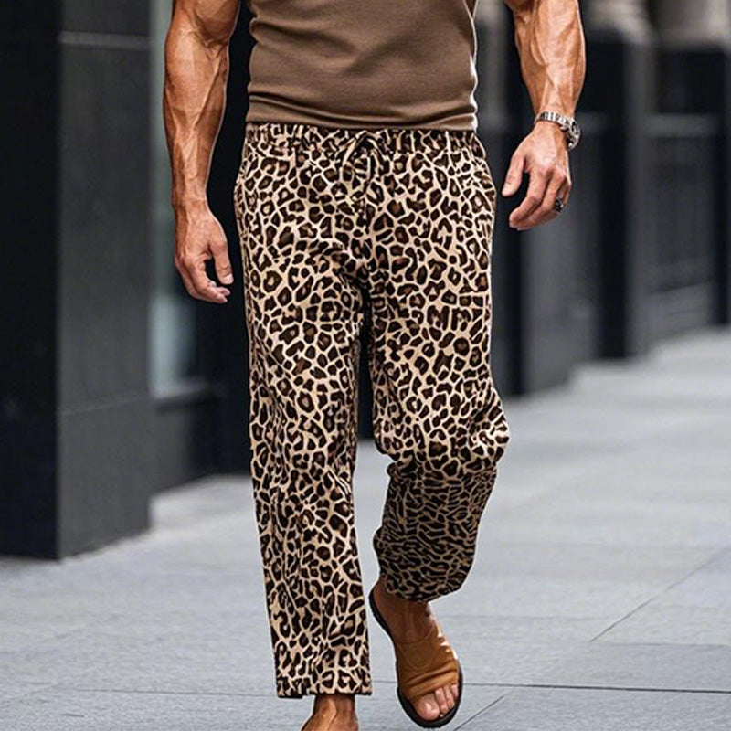 Men's Leopard Blend Casual Pants 84834317P