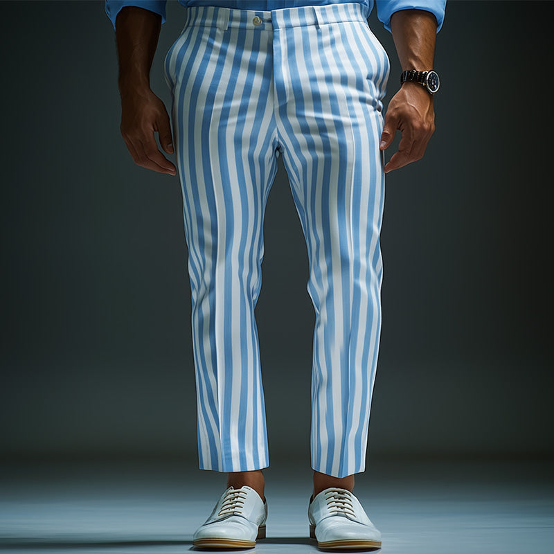 Men's Vertical Striped Fashion Trousers MTA2190C7P