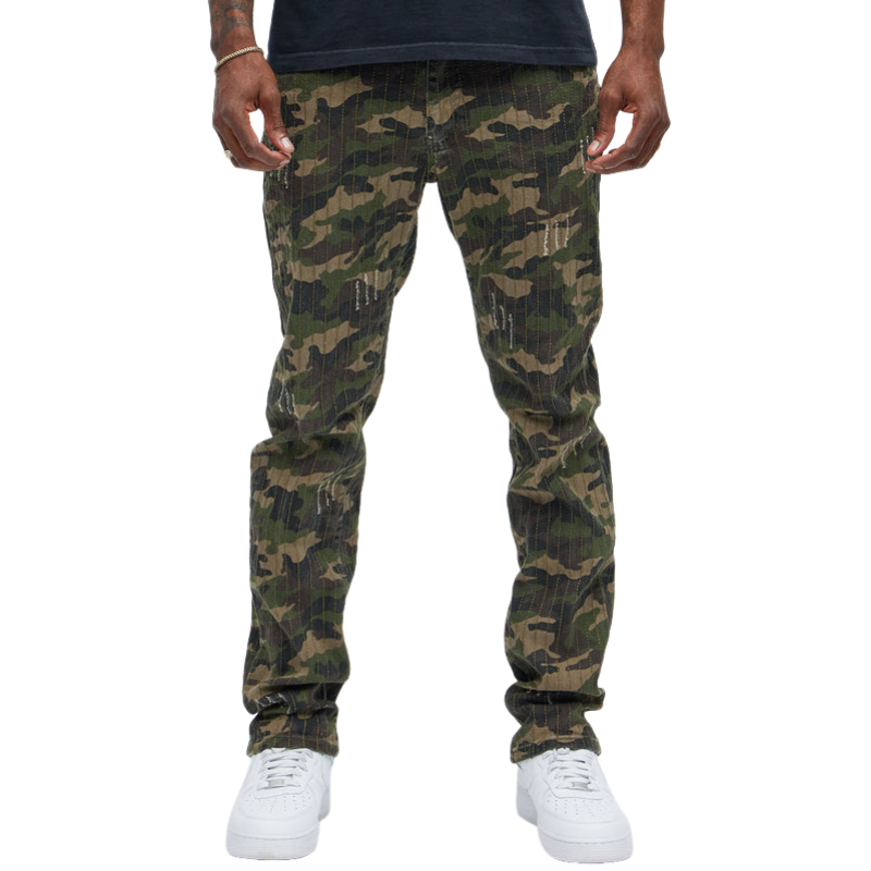 Herremote Casual Straight Camouflage Cargo Pants 85121483F