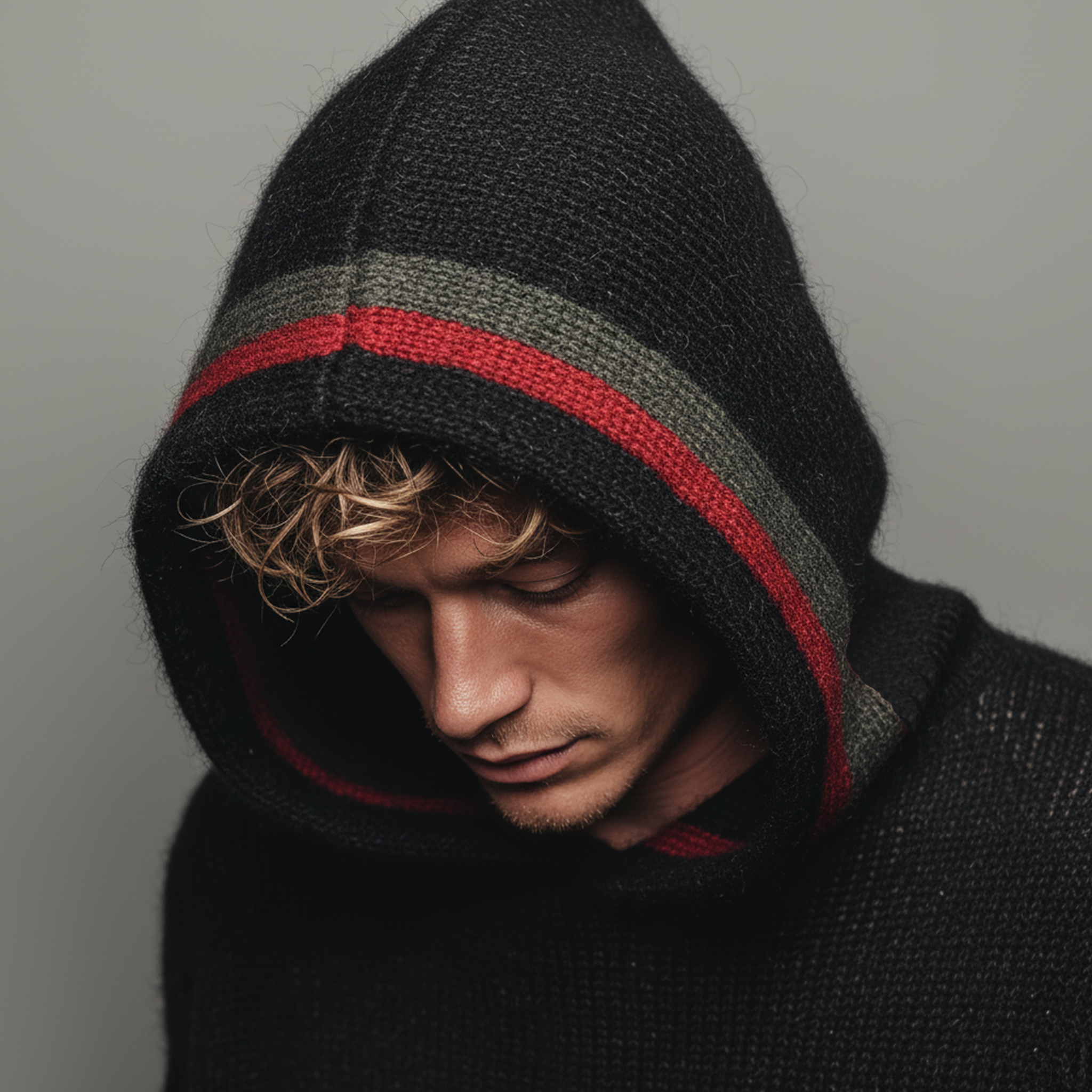 Men's Classic Casual Contrast Striped Hooded Sweater MTA2971I7K