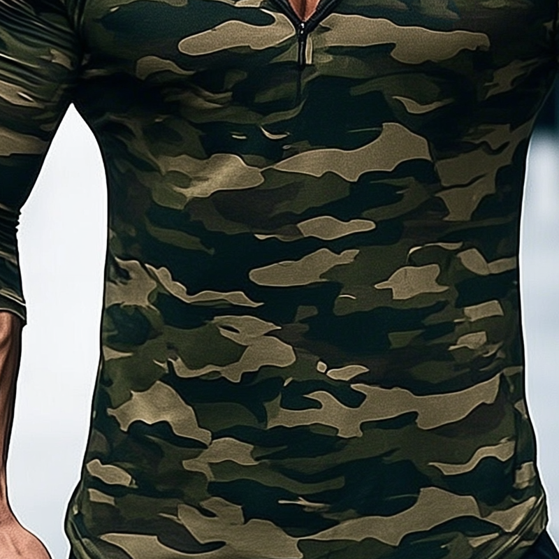 Men's Camouflage Print Outdoor Long Sleeve Hoodie MTA1486G7X