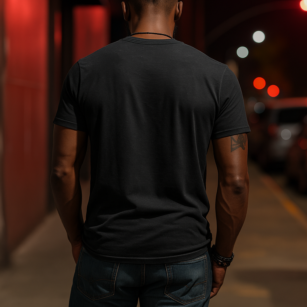 Men's Summer Fashion Street Print Polyester Blend Short-Sleeved T-Shirt MTA0301G1P